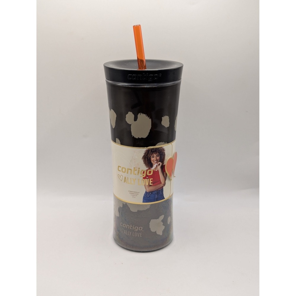 Contigo Ally Love Streeterville Shake & Go Tumbler 20oz Animal Print Black Grey
